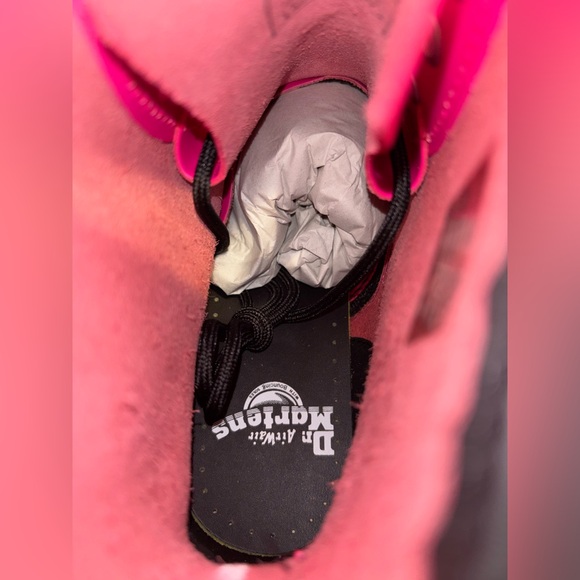 Dr. Martens 1460 Clash Pink Smooth Leather Lace Up Boots - Picture 8 of 9